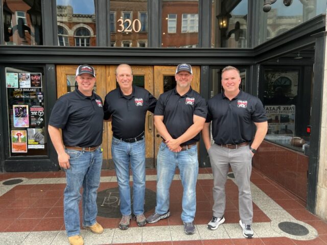 Pictured above are partners Brian Stamps, Buddy Boone, David Boone and Rhett Davis in front of the Drone Zone AI office at 329 E. Clayton St., Suite 442, Athens, Georgia, 30601.
